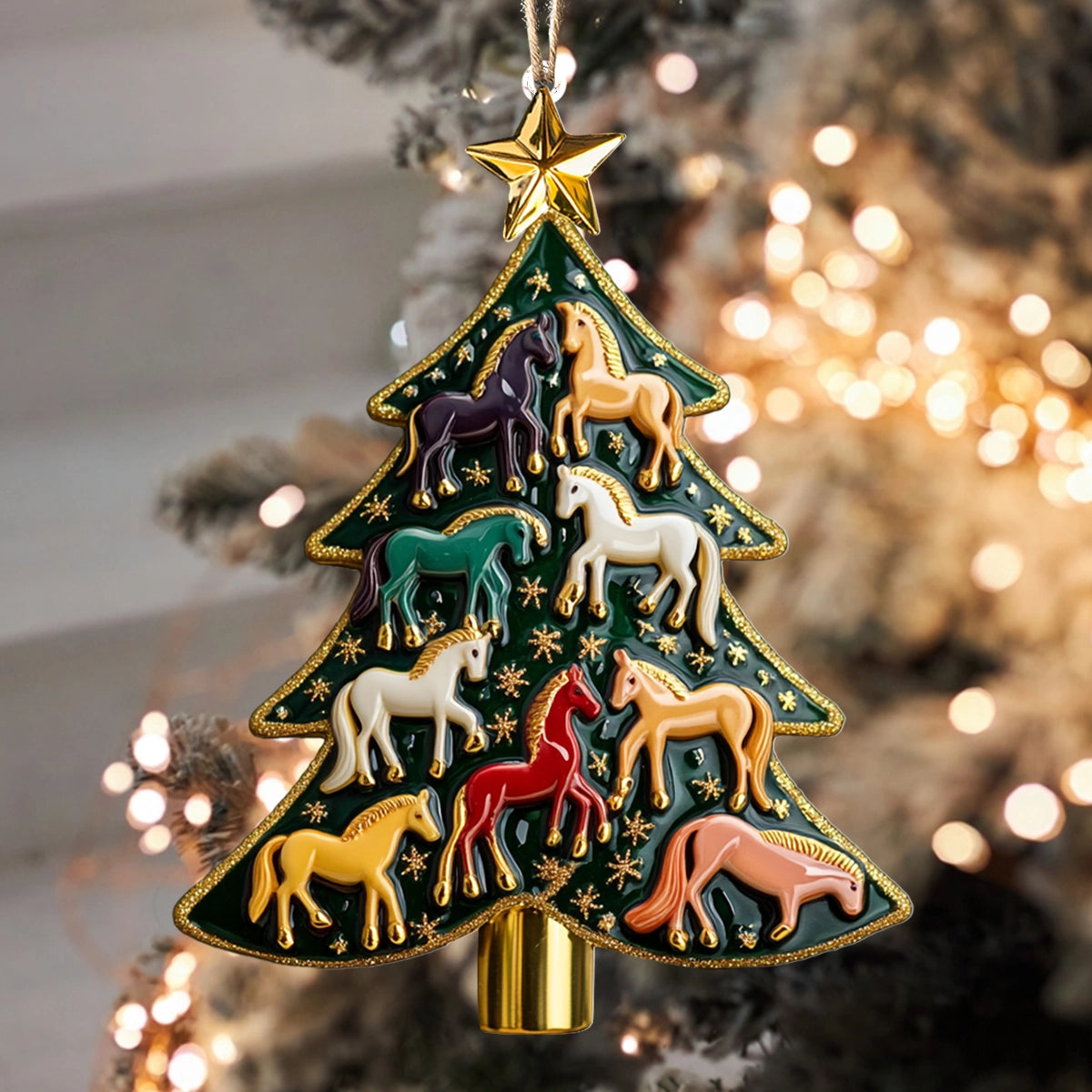 Acrylic Ornament Majestic Horse Holiday Tree Must-Have Holiday Tree Ornament