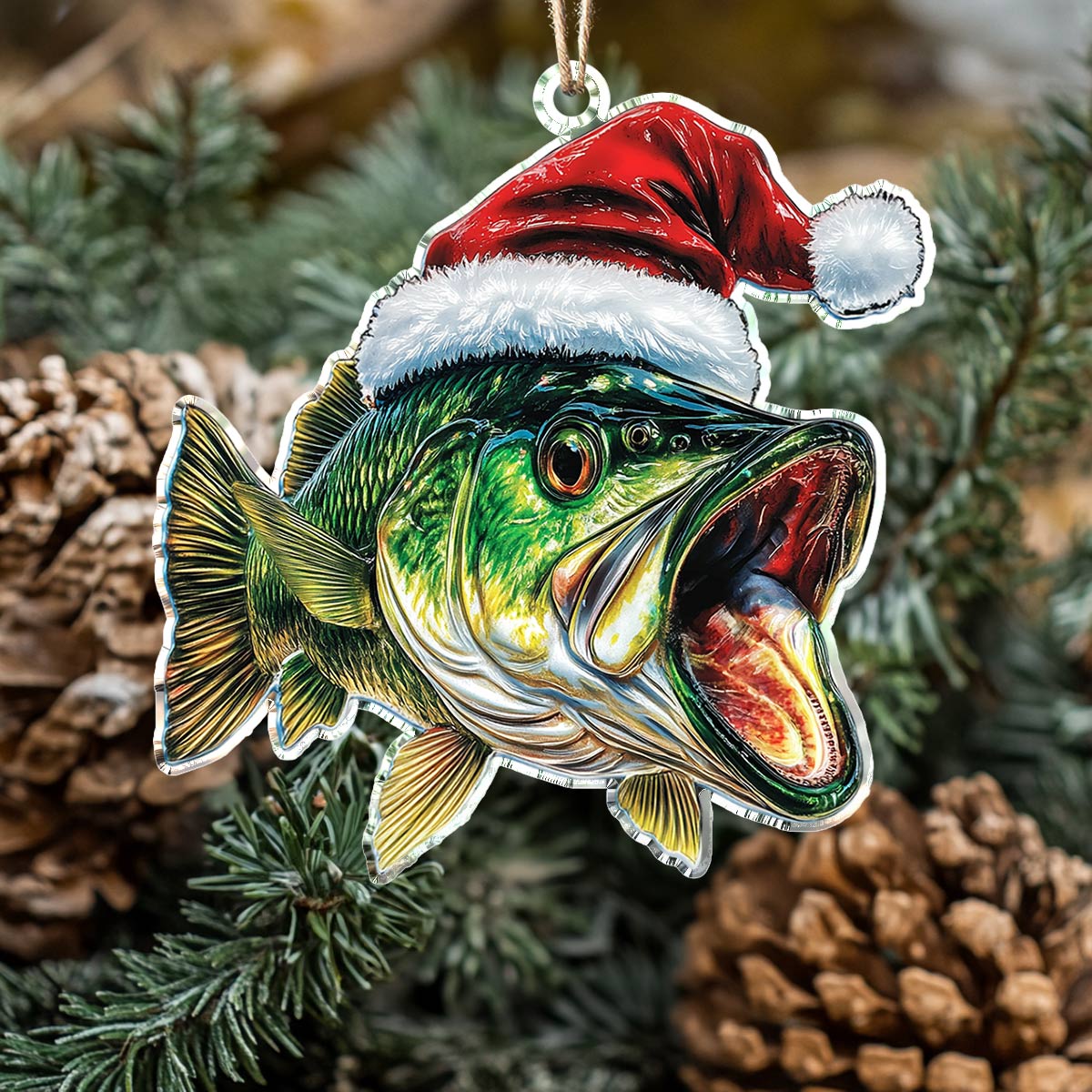 Acrylic Ornament Majestic Largemouth Bass Unique Keepsake Ornament Gift