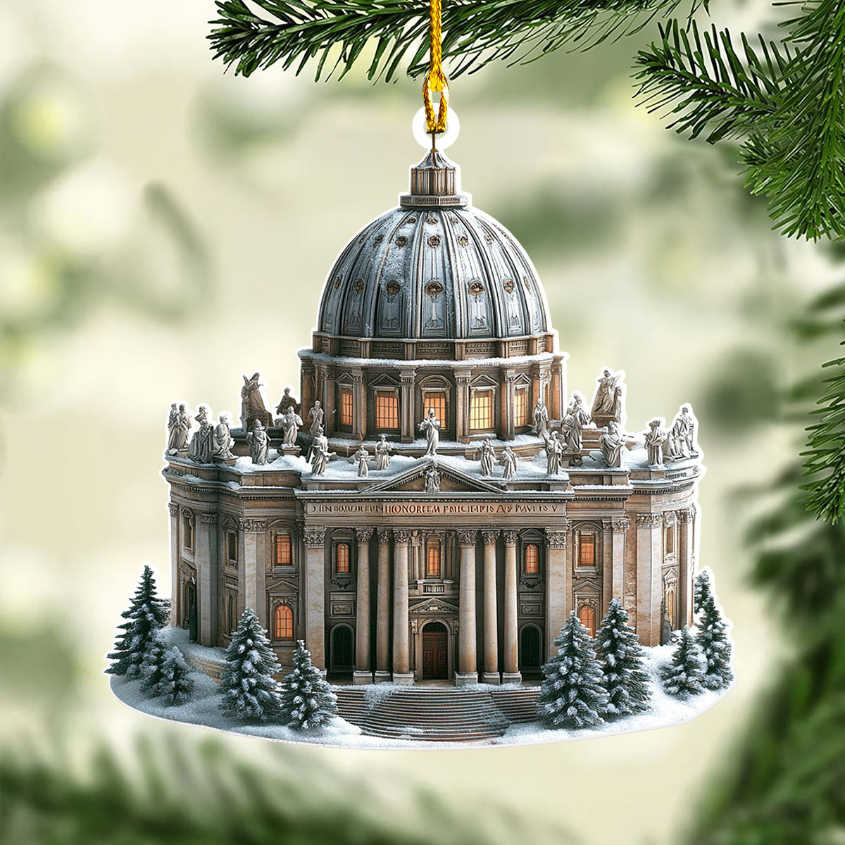 Acrylic Ornament Majestic St Peters Basilica Cute Custom Christmas Ornament
