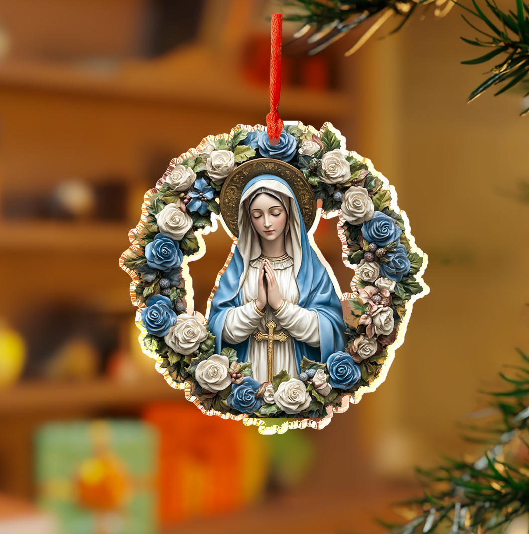 Acrylic Ornament Marys Blessing Stylish Merch Ornament Design