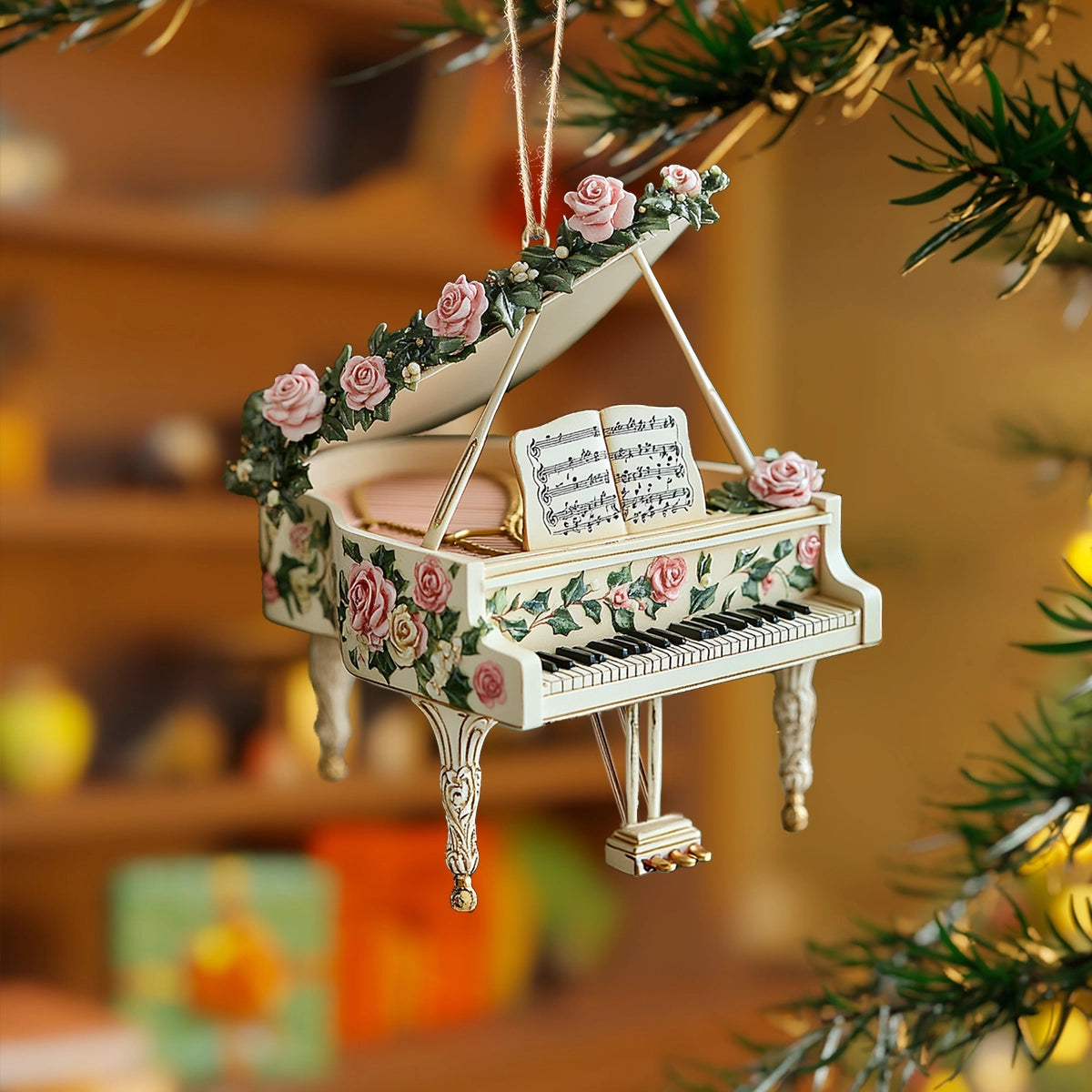 Acrylic Ornament Melody In Bloom Piano Heartwarming Family Ornament Keepsake Meaningful Gift For Family