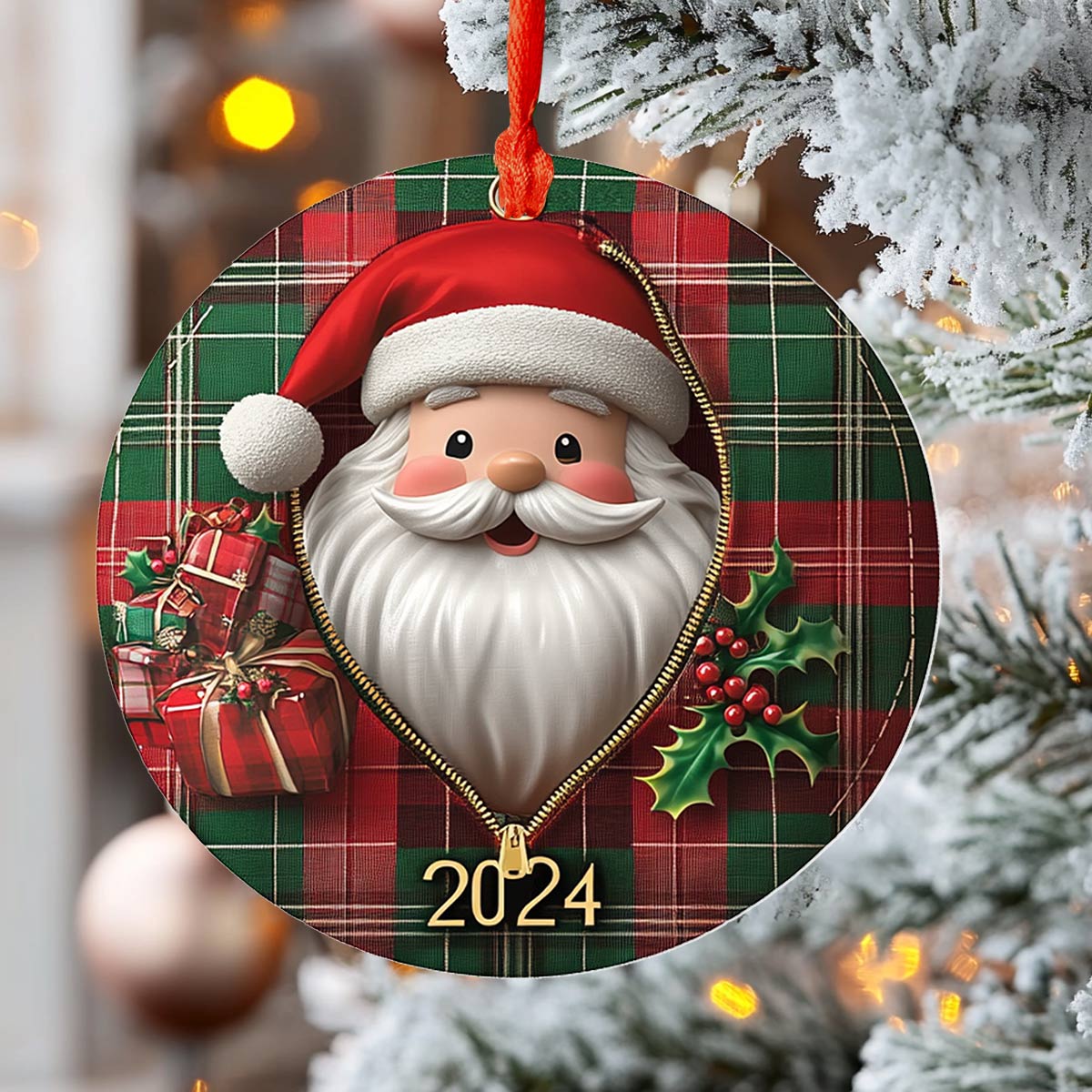 Acrylic Ornament Merry Santa Lovely Ornament Gift For Him