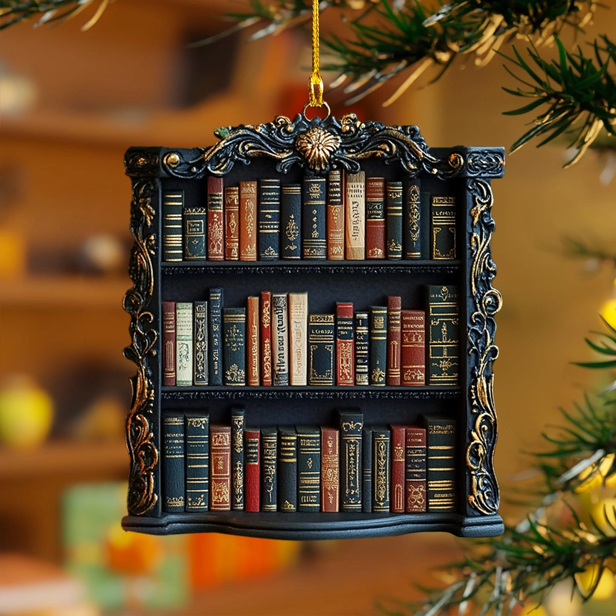Acrylic Ornament Miniature Library Treasure Charming Personalized Ornament
