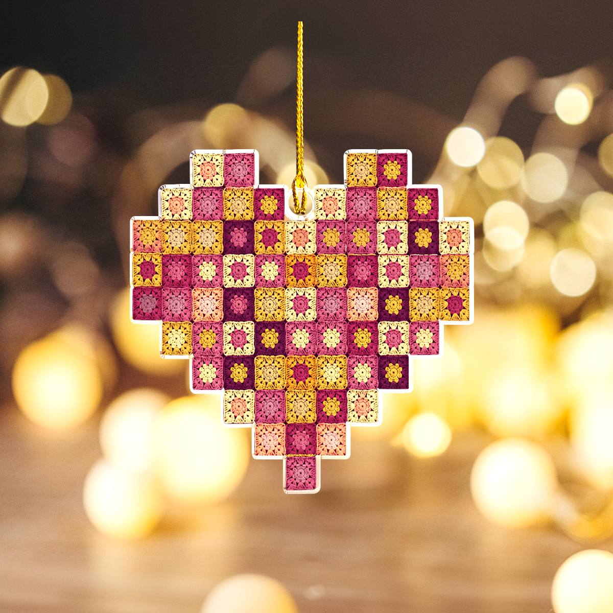 Acrylic Ornament Mom Crafty Love Personalized Merch Gift Idea Charming Holiday Home Decoration