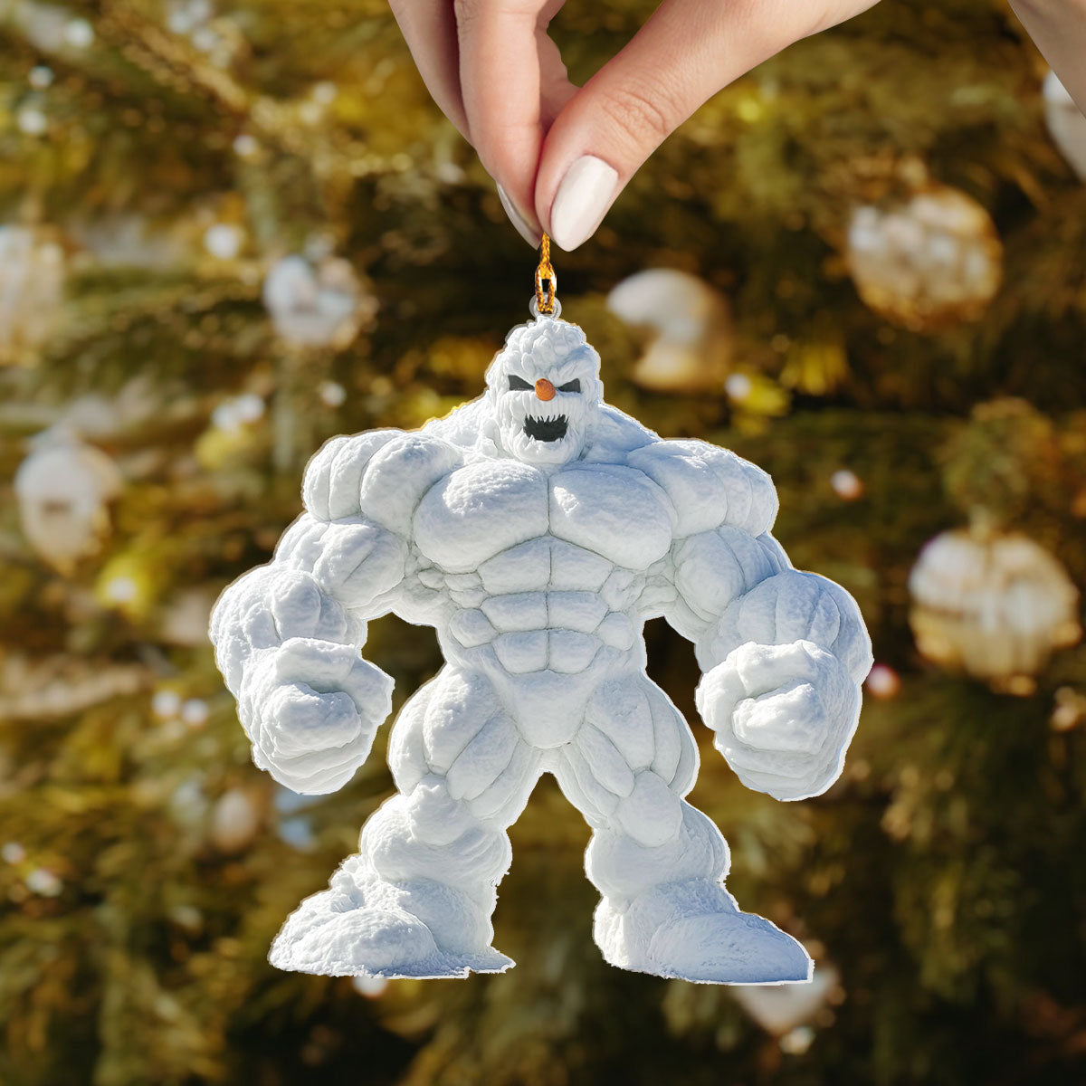 Acrylic Ornament Muscle Snowman Heartwarming Family Ornament Keepsake Meaningful Gift For Family