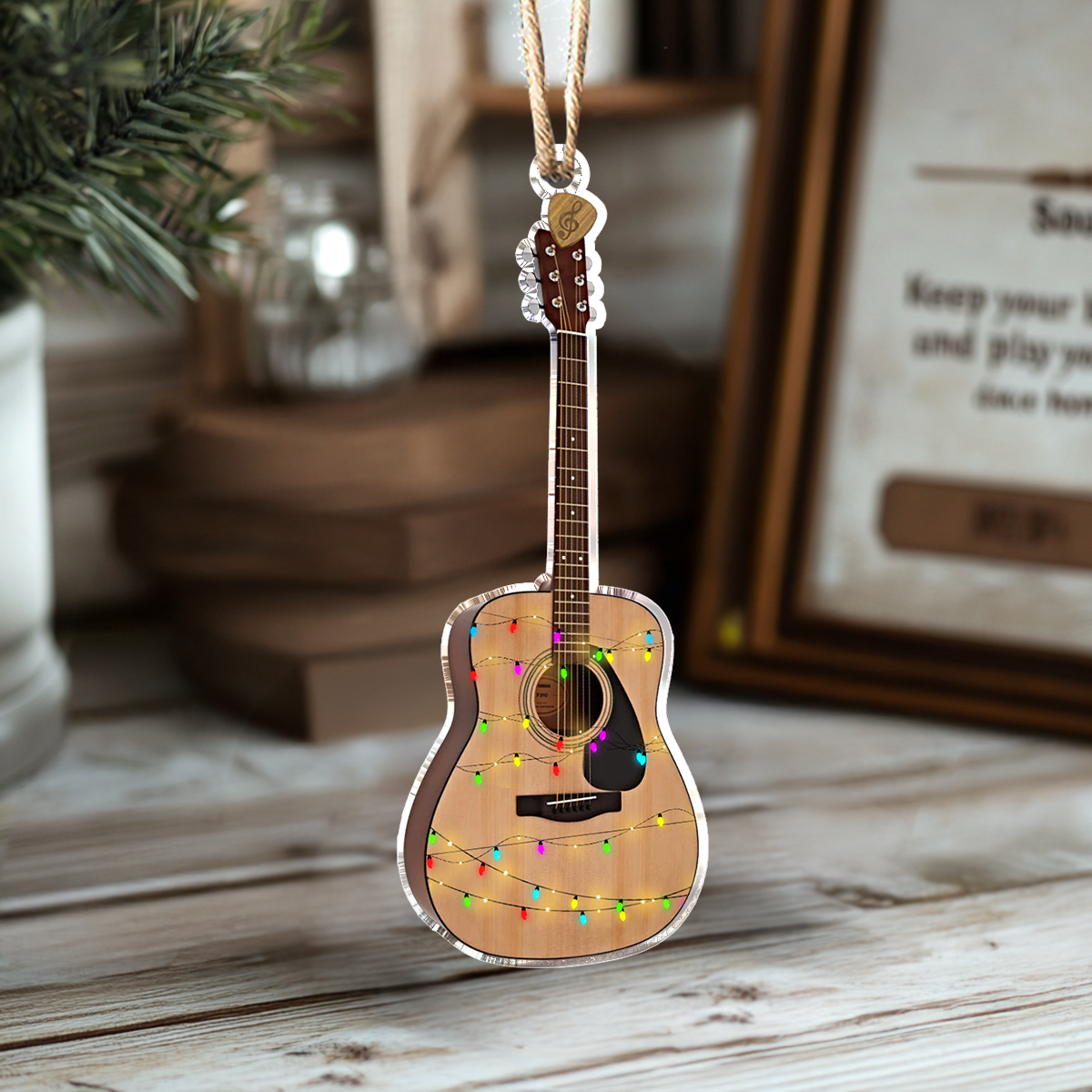 Acrylic Ornament My First Acoustic Guitar Beautiful Ornament For Family