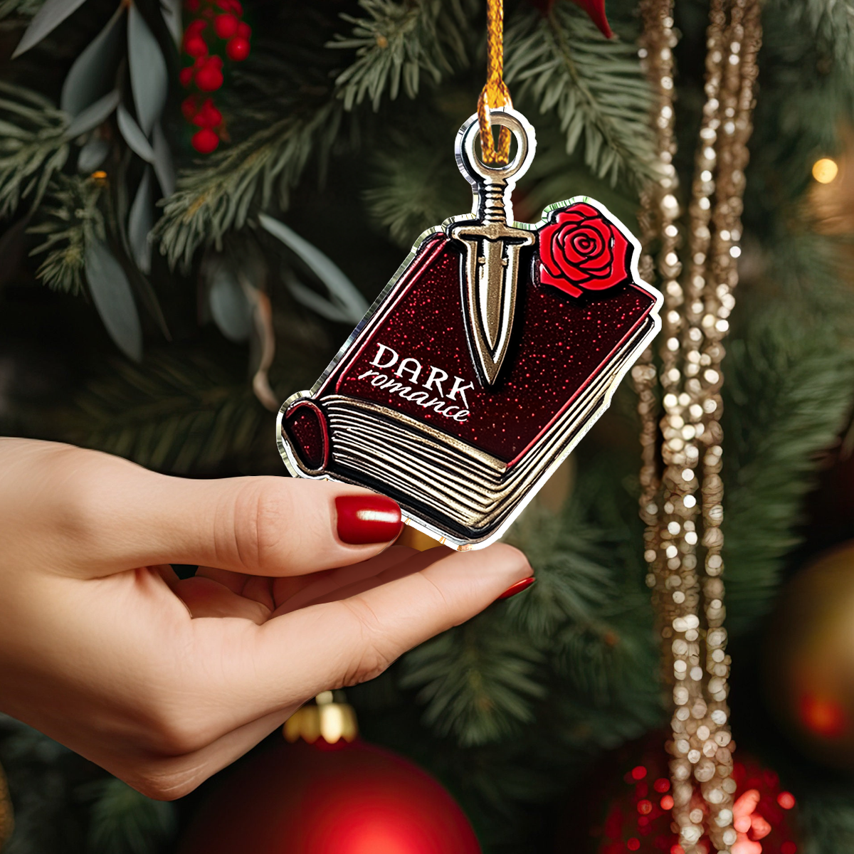 Acrylic Ornament Mysterious Dark Romance Lover Unique Keepsake Ornament Gift