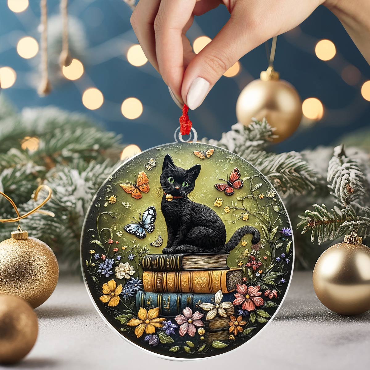 Acrylic Ornament Mystic Books Warm Winter Home Ornament