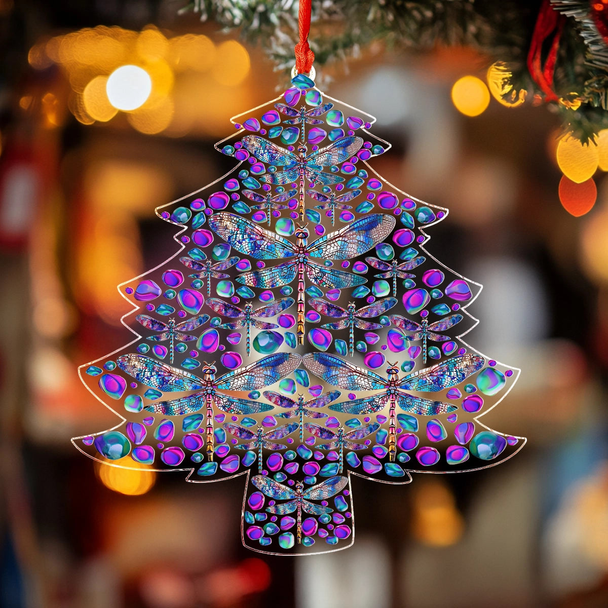 Acrylic Ornament Mystic Dragonfly Christmas Tree Joyful Tree Ornament Collection
