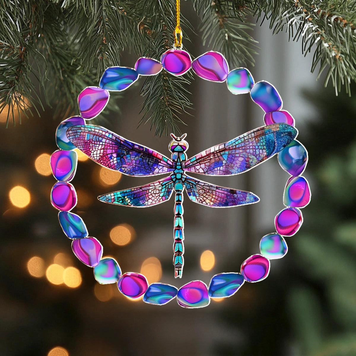 Acrylic Ornament Mystic Dragonfly Crystal Beautiful Christmas Ornament