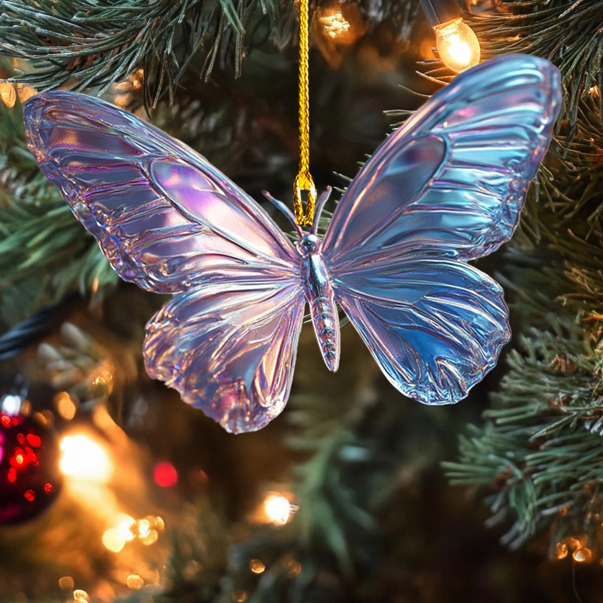 Acrylic Ornament Mystic Night Butterfly Cozy Christmas Tree Decoration