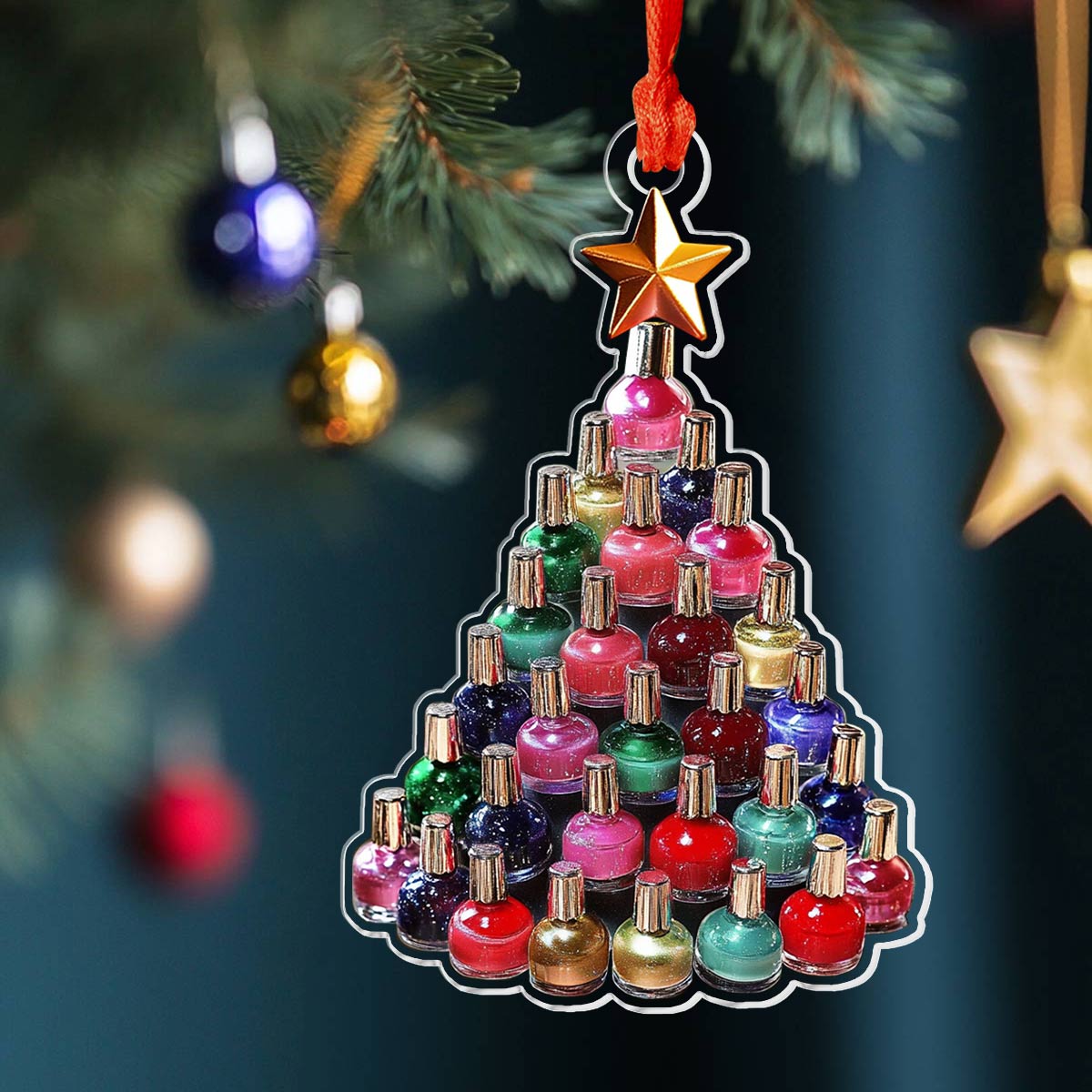 Acrylic Ornament Nail Glam Stylish Merch Ornament Design