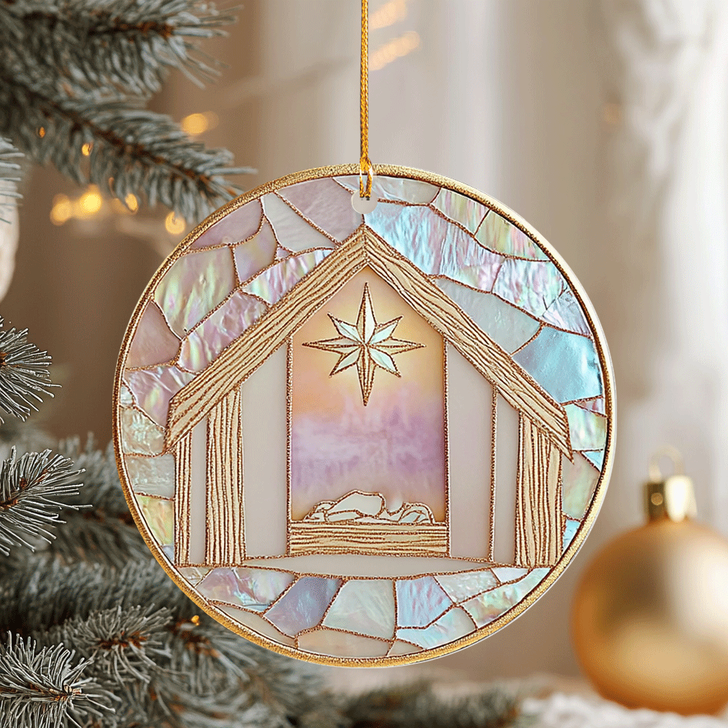 Acrylic Ornament Nativity Mosaic Beautiful Ornament For Family