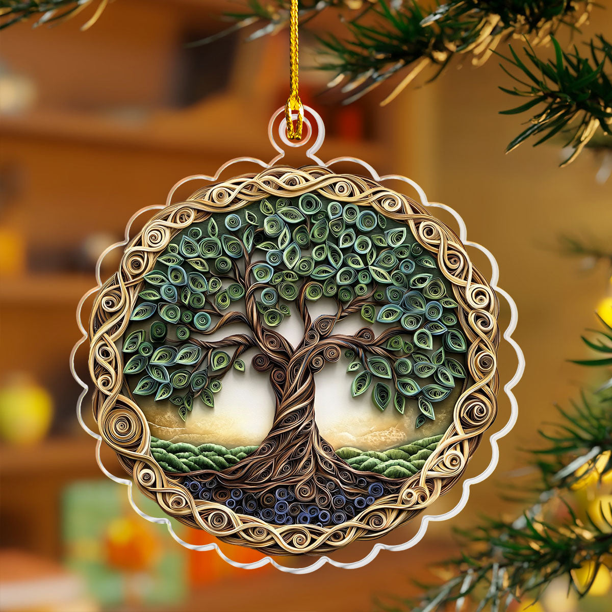 Acrylic Ornament Natures Embrace Exclusive Custom Print Gift Beautiful Ornament For Family
