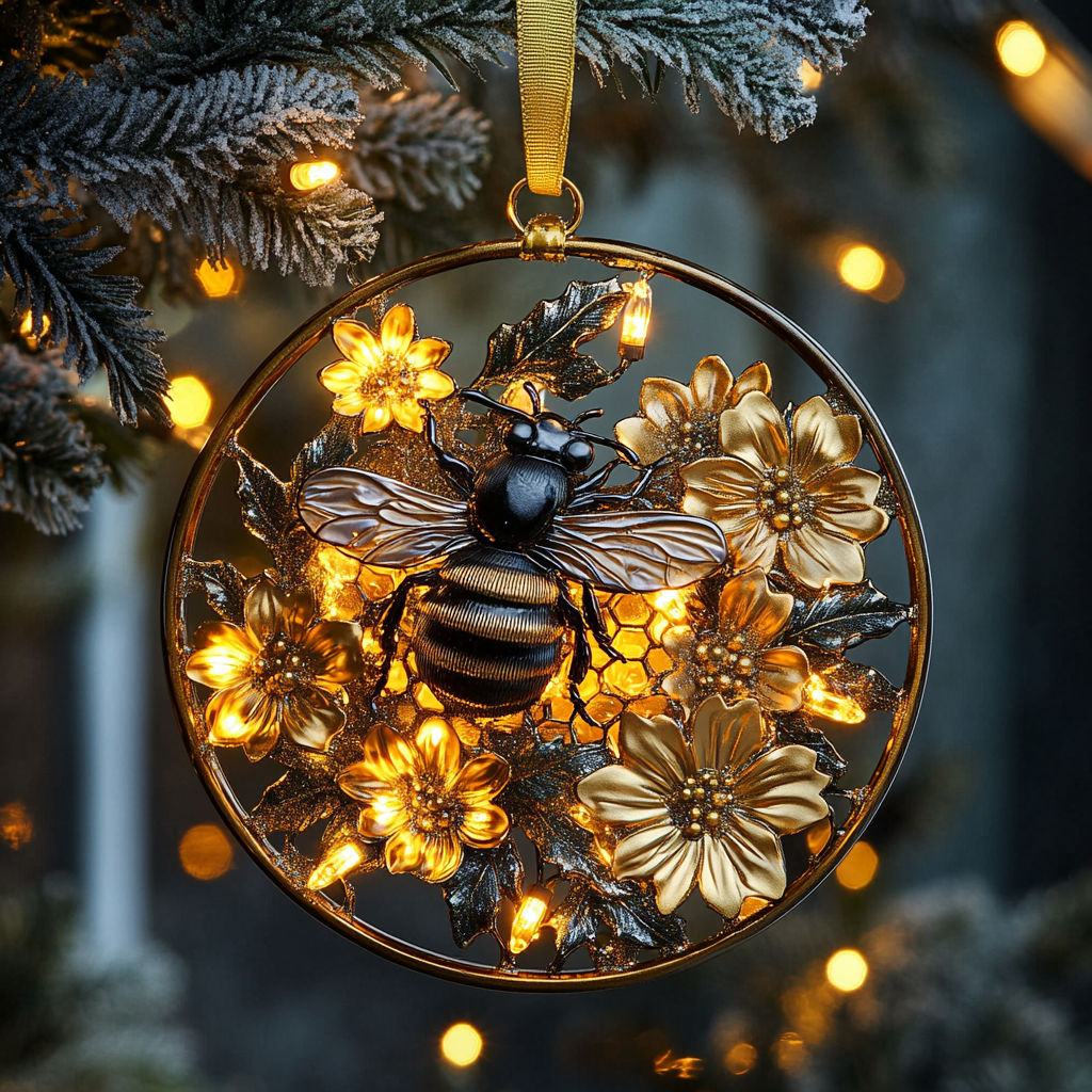 Acrylic Ornament Natures Glow Bee Beautiful Ornament For Family