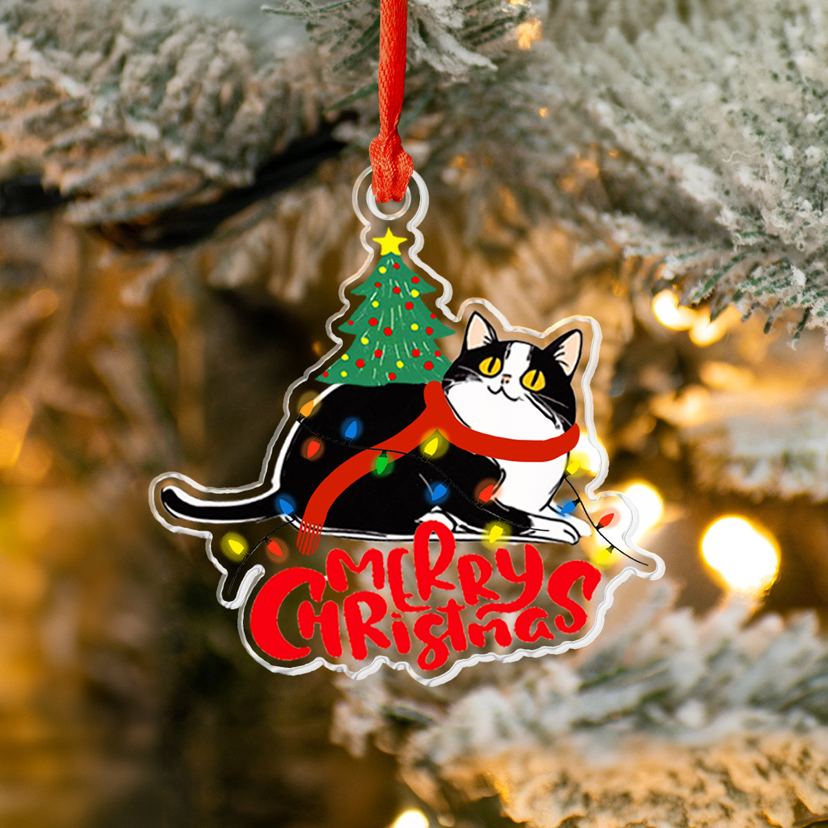 Acrylic Ornament Naughty Tuxedo Collection Special Holiday Tree Decor