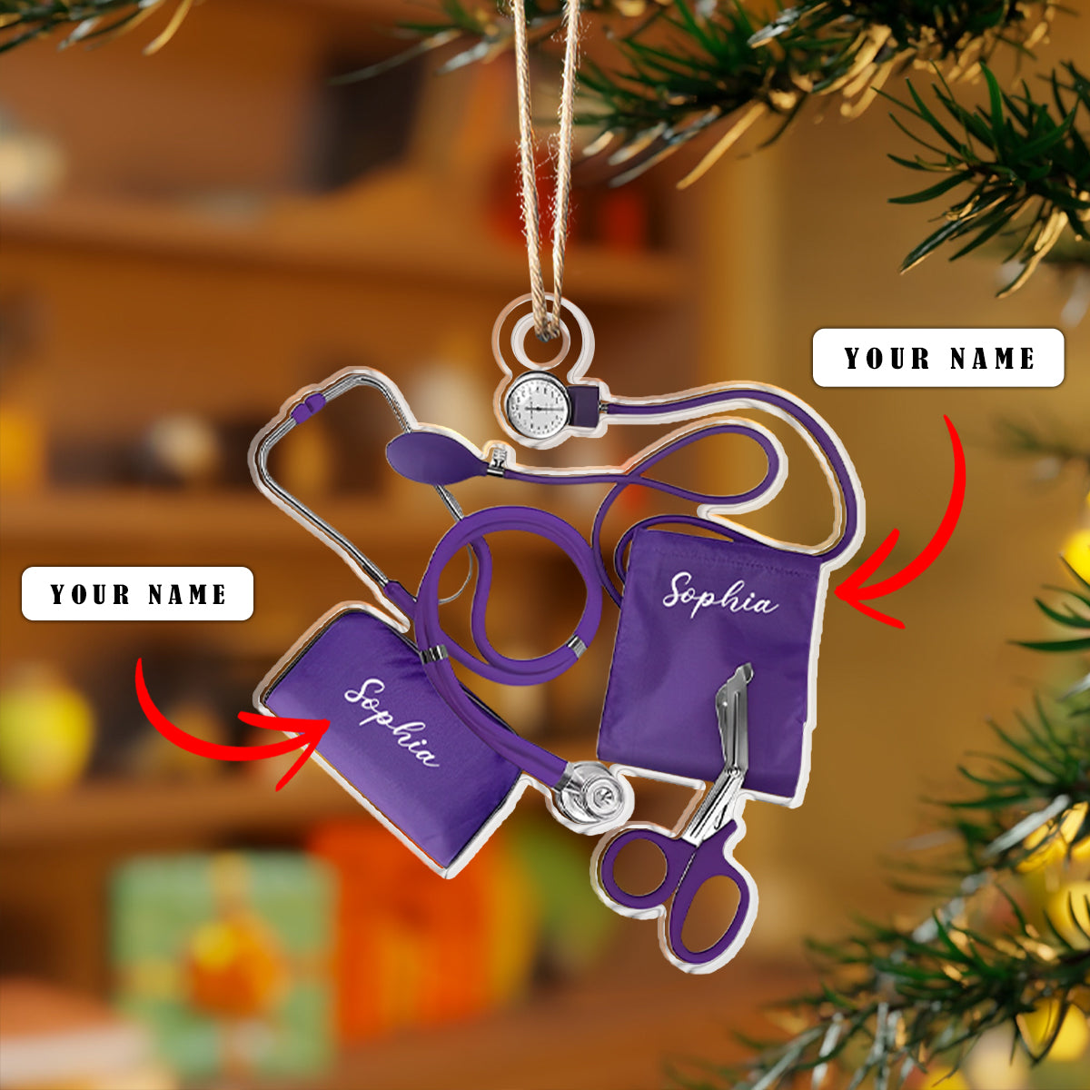 Acrylic Ornament Nurse Essentials Christmas Ornament for Merch Lovers