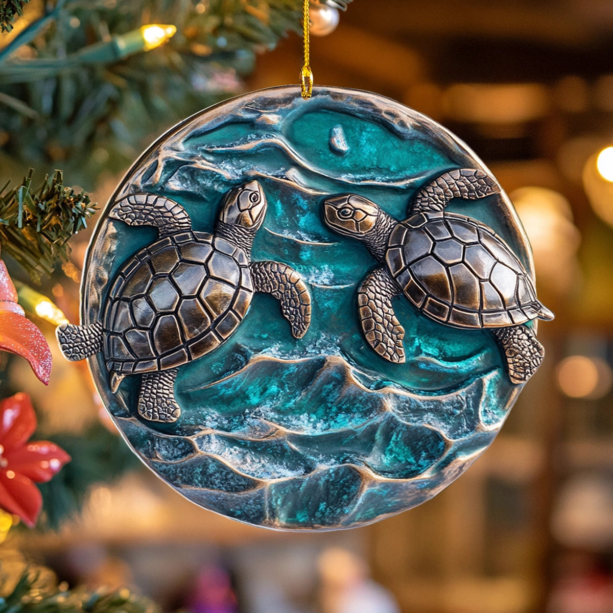 Acrylic Ornament Ocean Harmony Sea Turtle Must-Have Holiday Tree Ornament