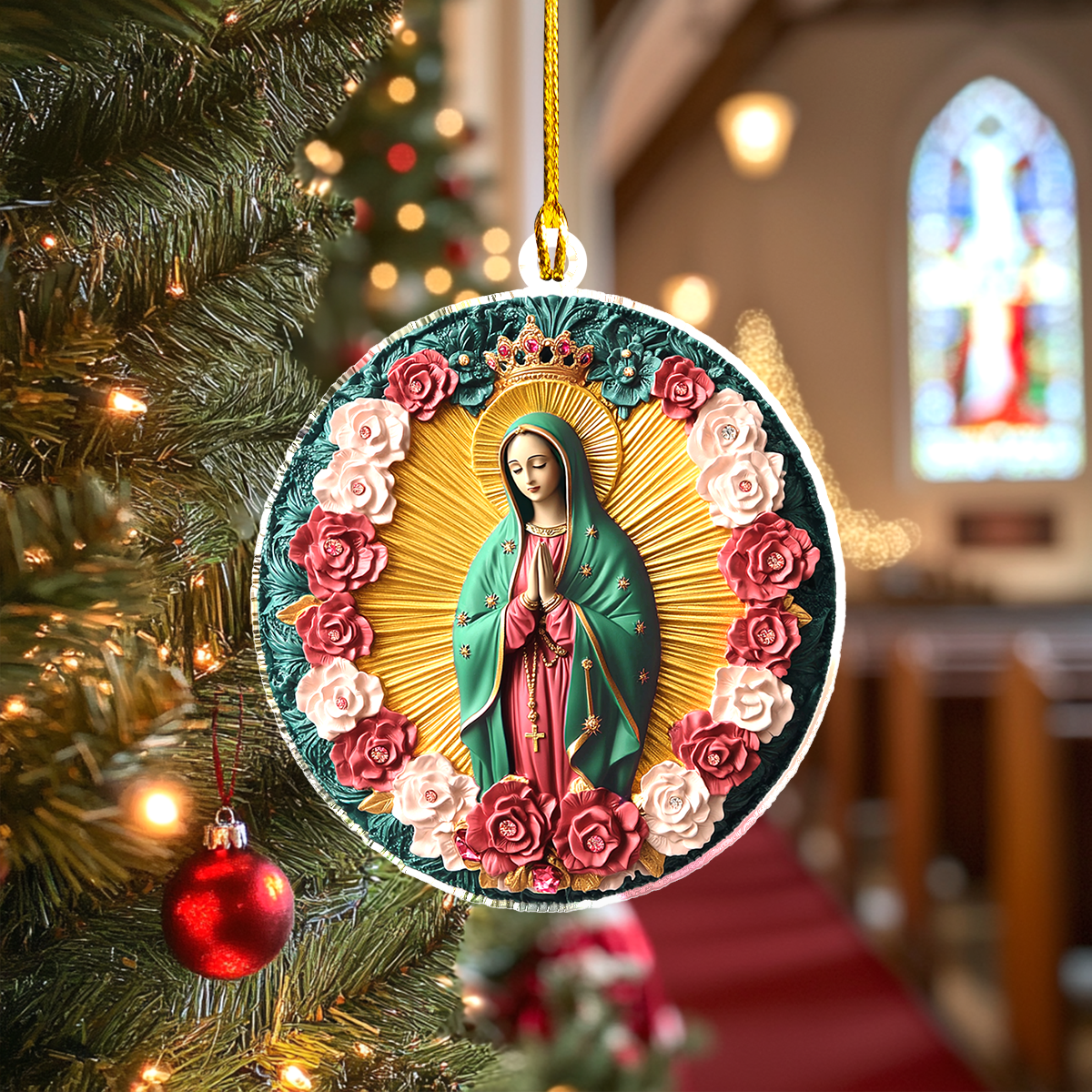 Acrylic Ornament Our Lady Of Guadalupe Embrace Memorable Family Ornament