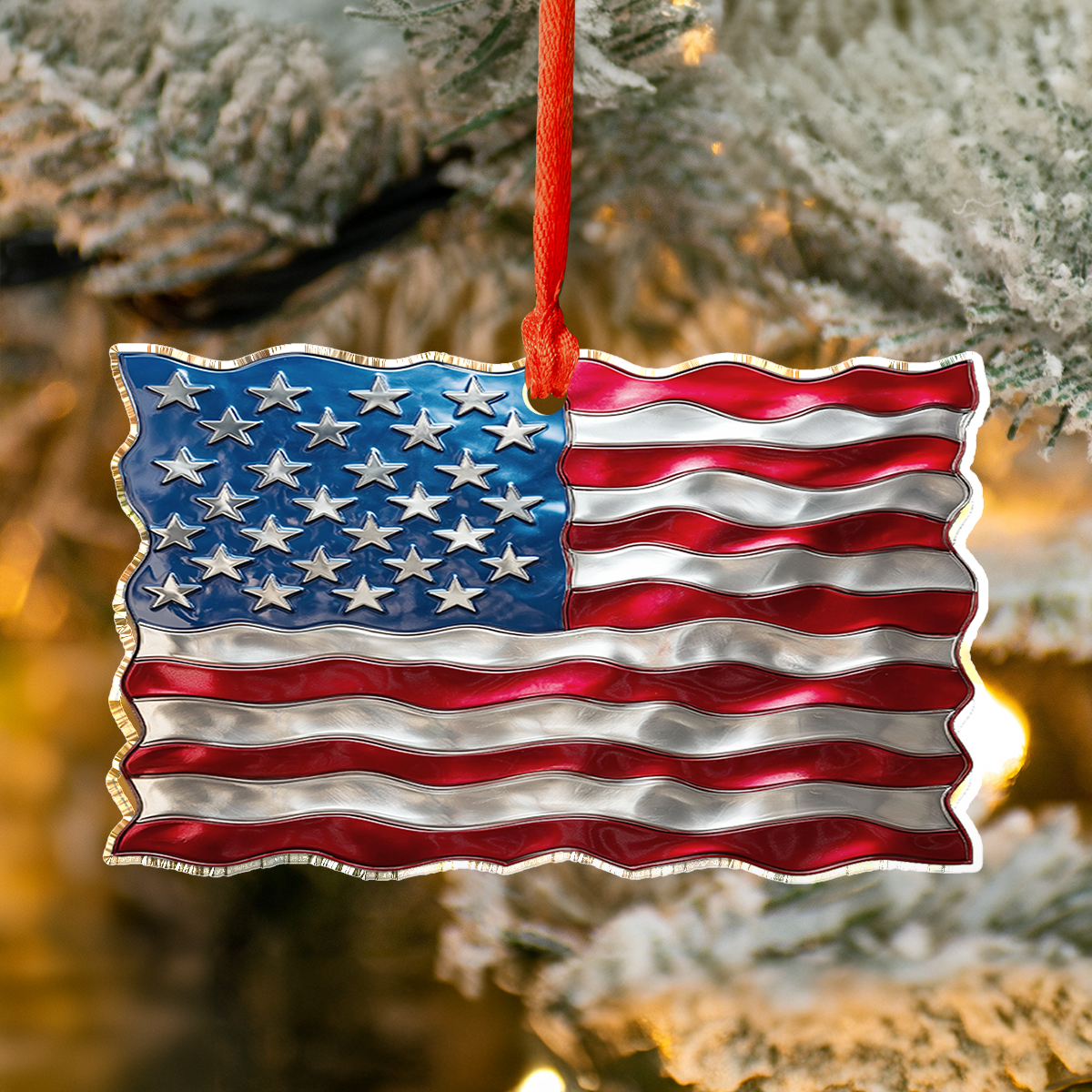 Acrylic Ornament Pack Discount American Flag Warm Winter Home Ornament