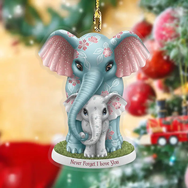 Acrylic Ornament Pack Discount Christmas Elephant Cute Custom Christmas Ornament