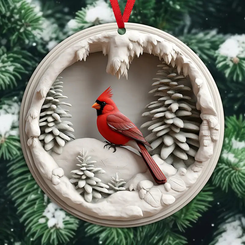 Acrylic Ornament Pack Discount Memorial Cardinal Christmas Holiday Merch Collection