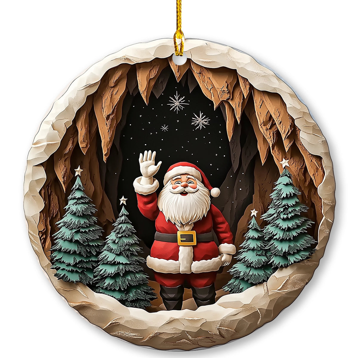 Acrylic Ornament Pack Discount Santa Claus And Holiday Cheer Beautiful Home Ornament Gift