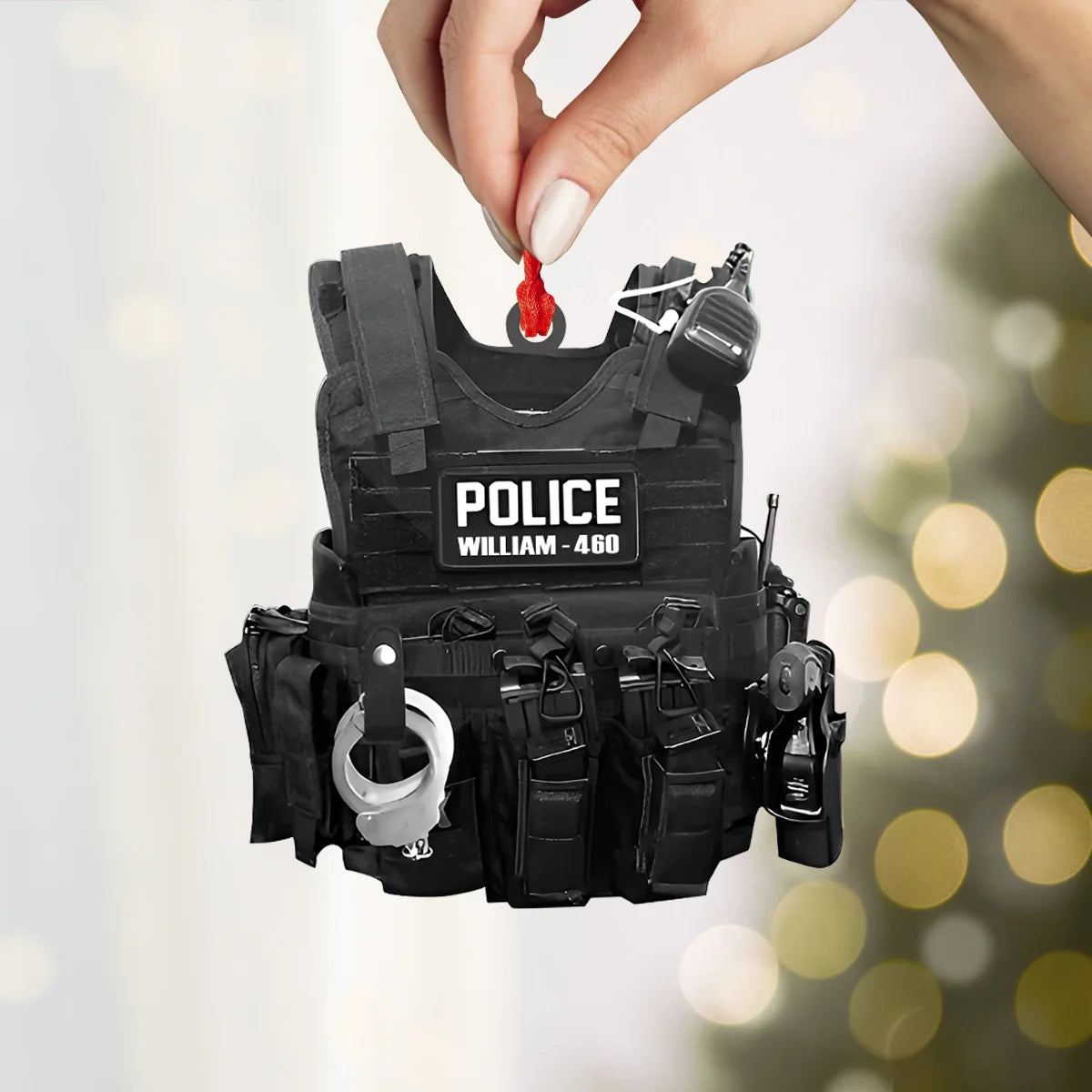 Acrylic Ornament Police Tactical Vest Memorable Merch Keepsake