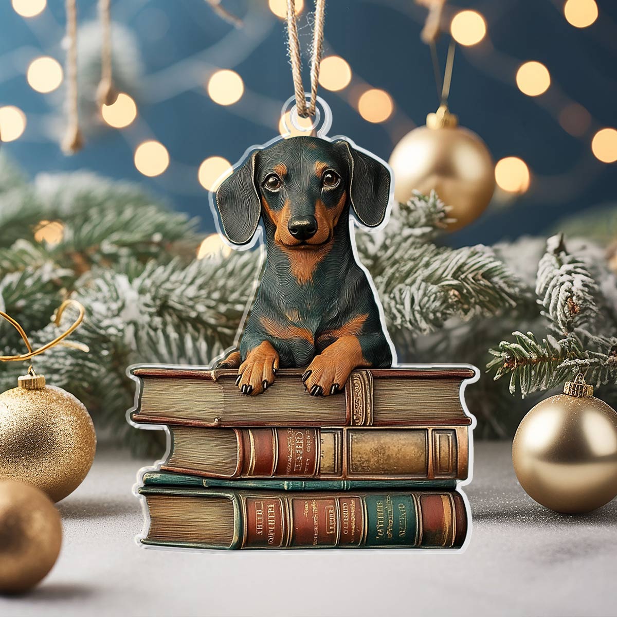 Acrylic Ornament Pup Shelf Pack Discount Creative Printed Merch Design Joyful Tree Ornament Collection