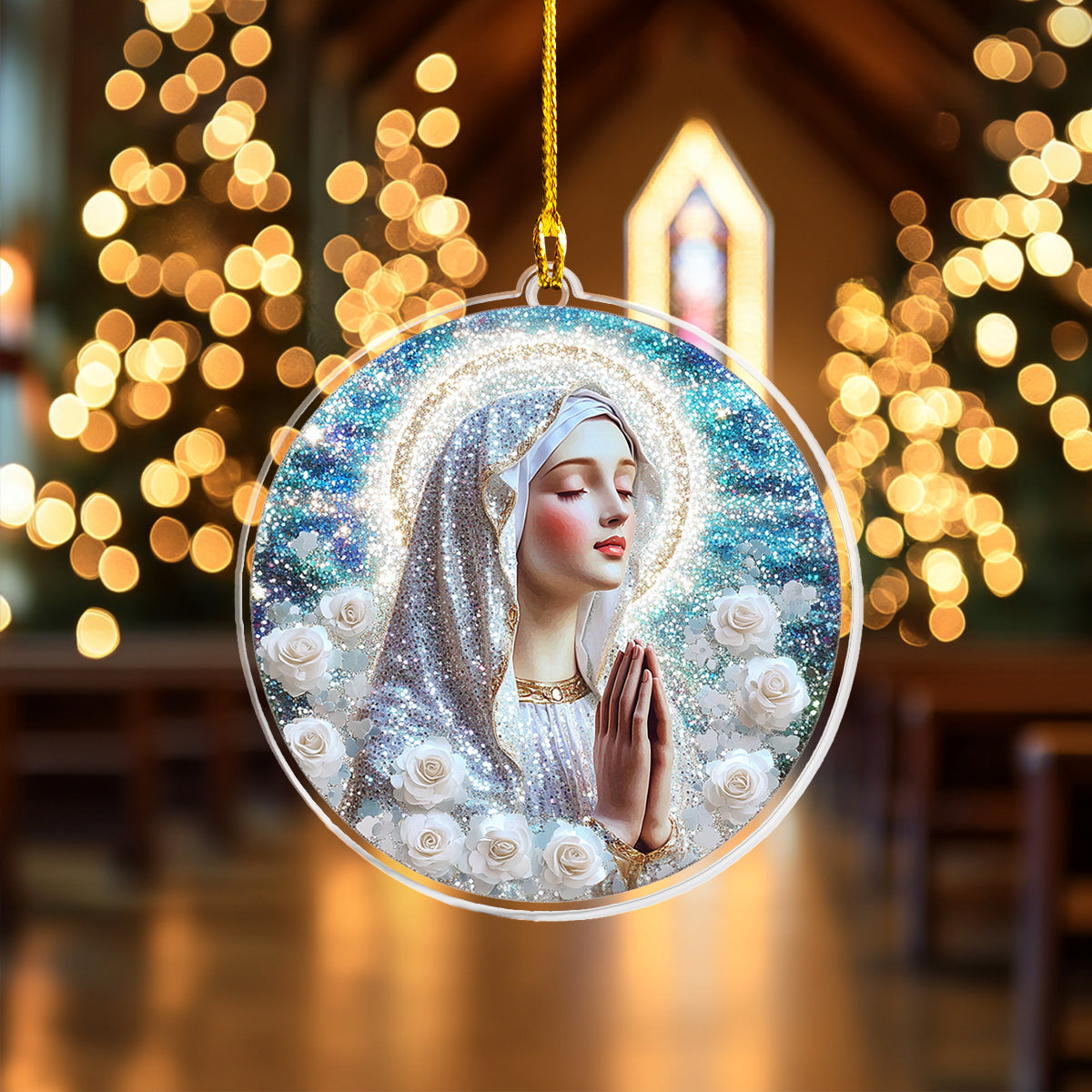 Acrylic Ornament Pure Praying Maria Charming Personalized Ornament
