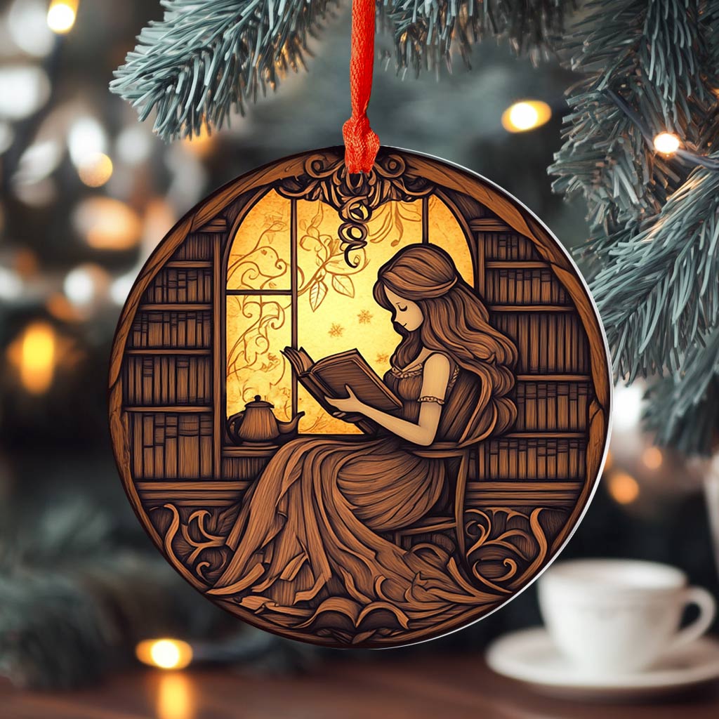 Acrylic Ornament Reading Nook Charming Holiday Home Decoration