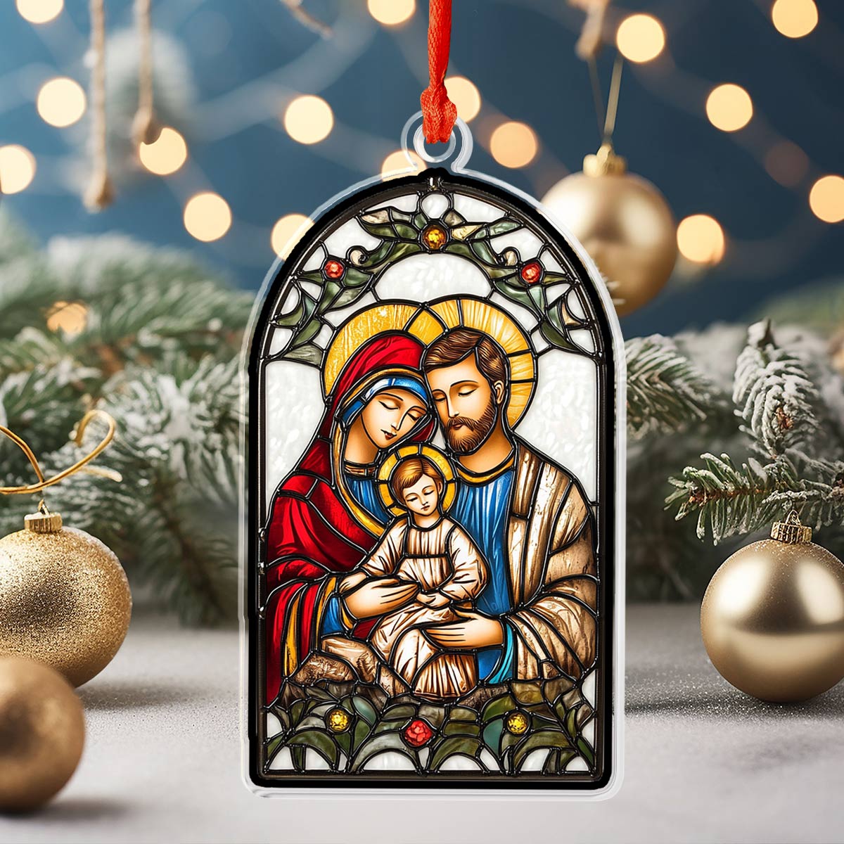 Acrylic Ornament Sacred Bonds Pack Discount Joyful Christmas Ornament Keepsake