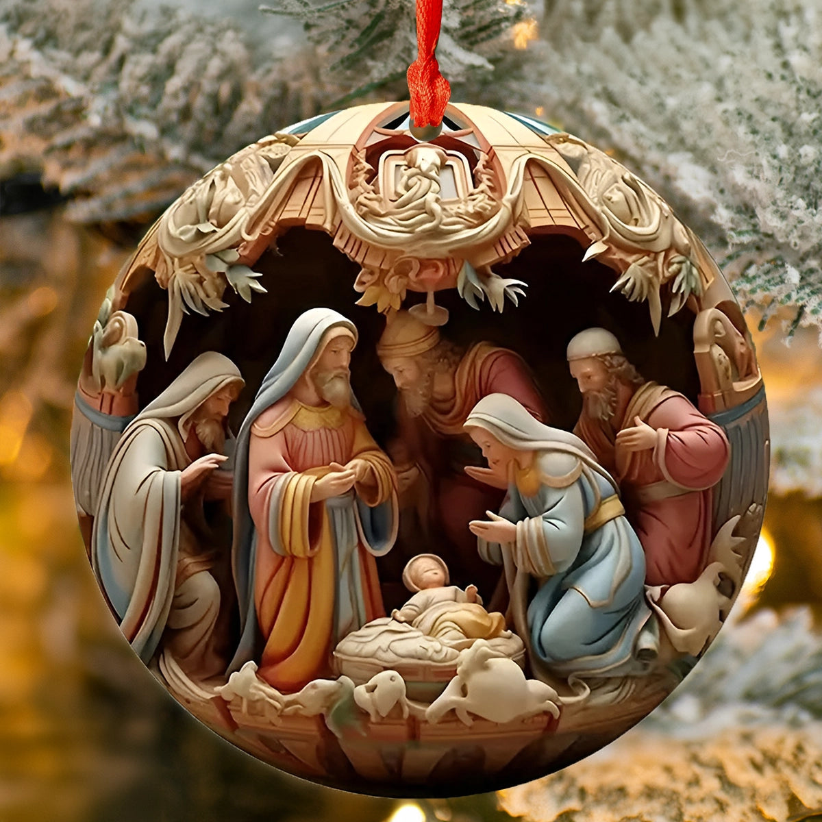 Acrylic Ornament Sacred Nativity Unique Keepsake Ornament Gift
