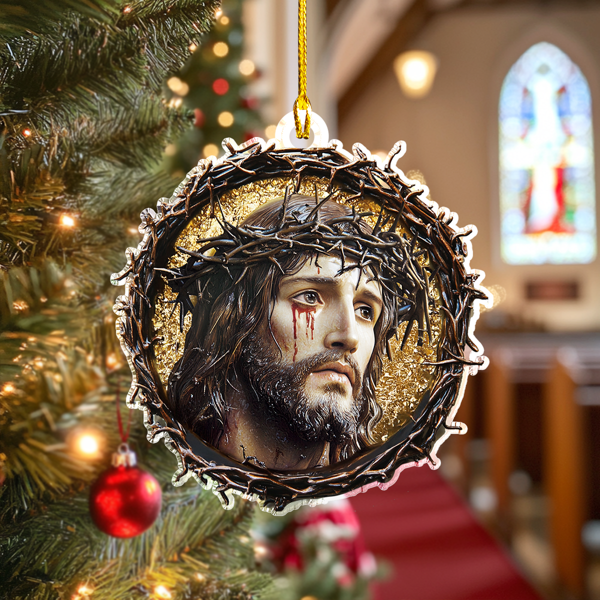 Acrylic Ornament Sacred Sacrifice Festive Christmas Tree Ornament