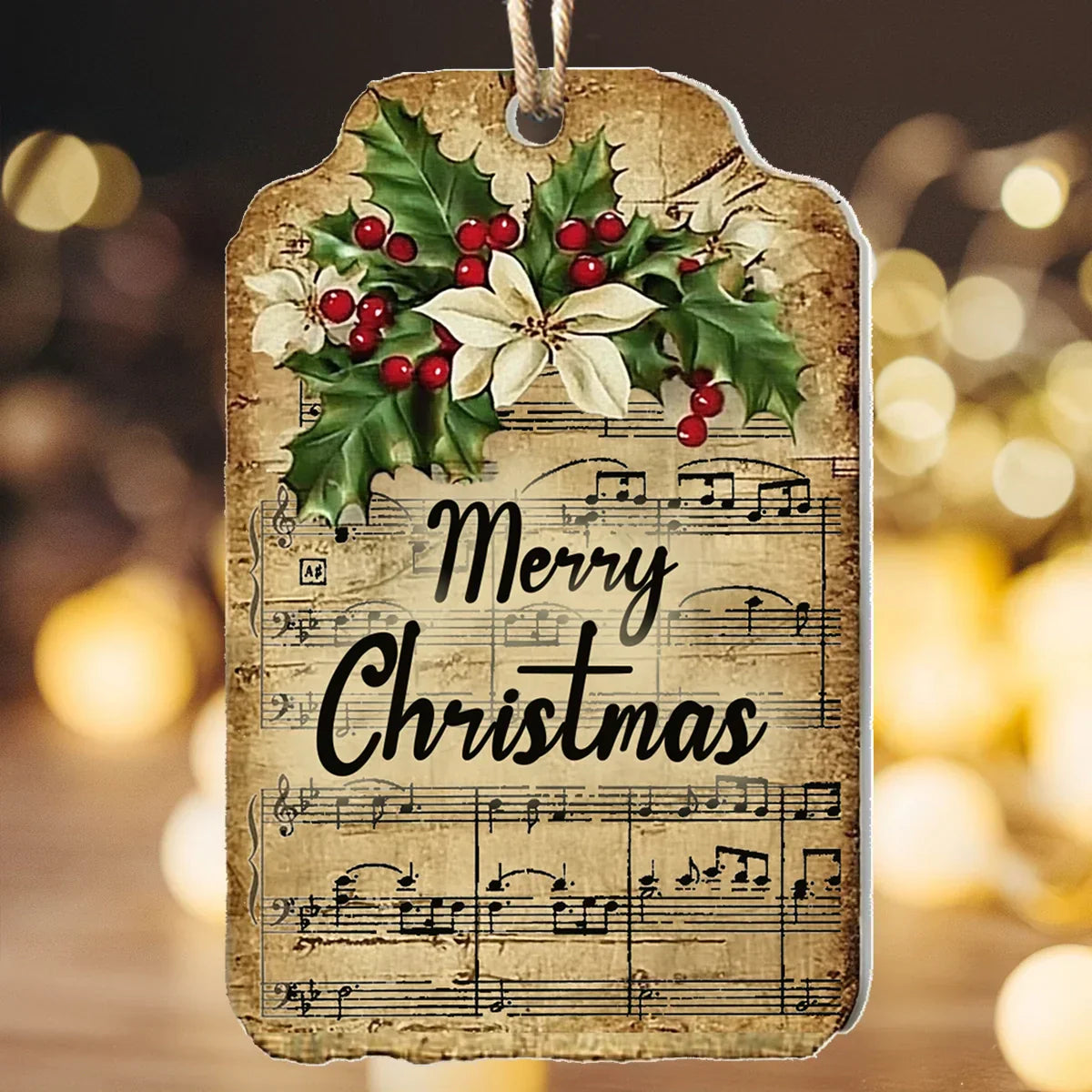 Acrylic Ornament Santa Christmas Song Set Perfect Gift For Her Stylish Casual Wear Gift Unique Merch Ornament Gift