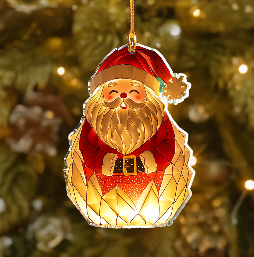 Acrylic Ornament Santa.1 Perfect Holiday Tree Decoration