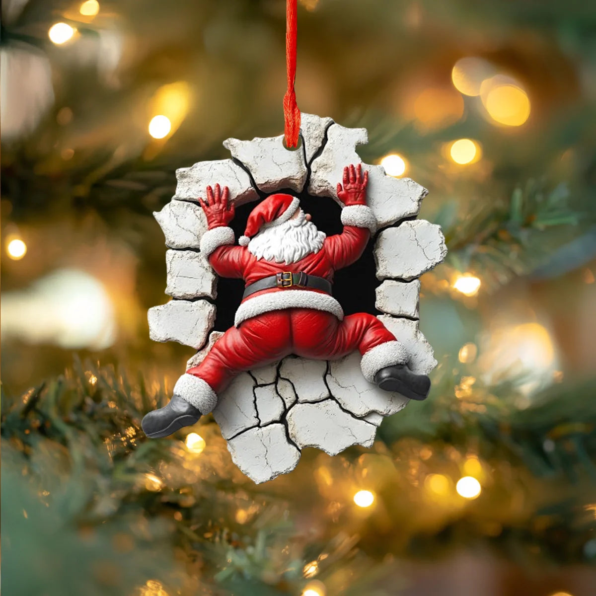 Acrylic Ornament Santas Big Entrance Cute Custom Christmas Ornament