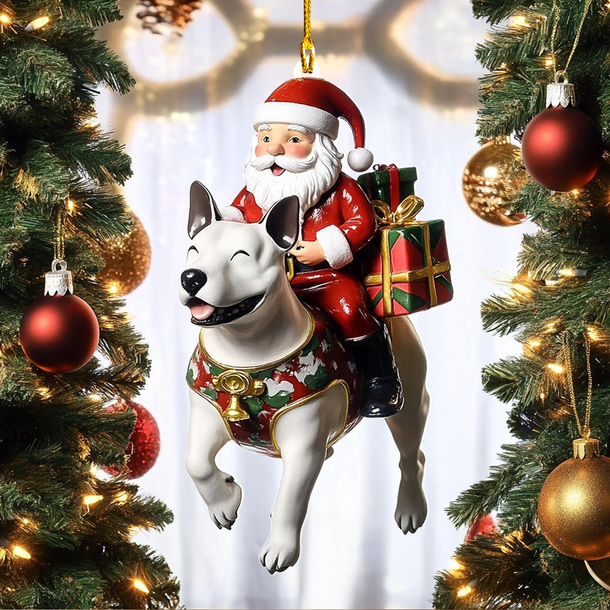 Acrylic Ornament Santas Loyal Ride Beautiful Ornament For Family