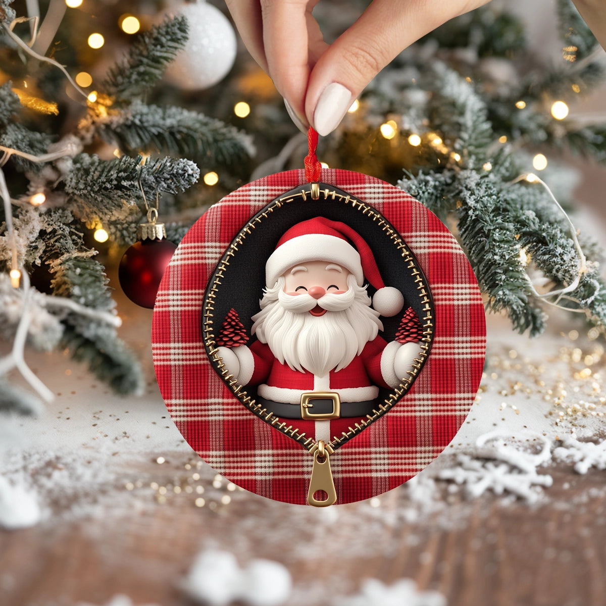 Acrylic Ornament Santas Secret Warm Winter Home Ornament