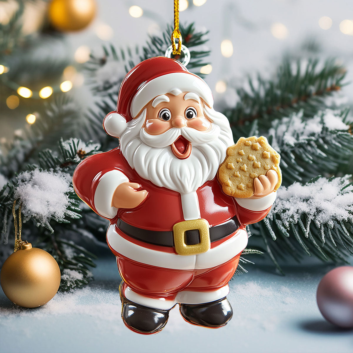Acrylic Ornament Santas Sweet Treat Charming Personalized Ornament