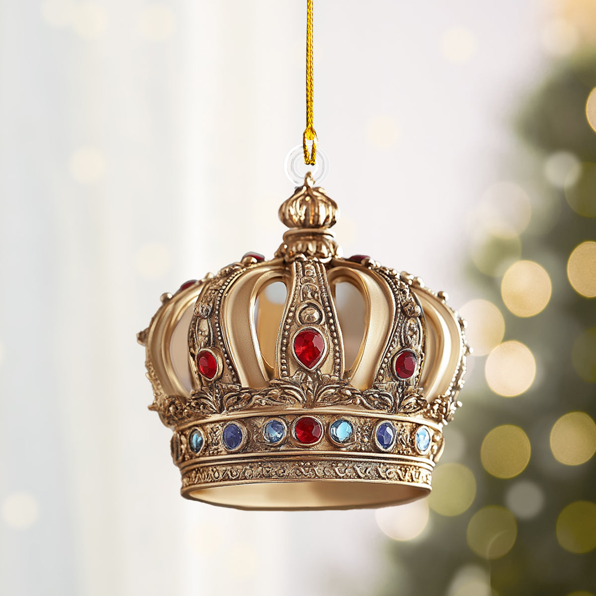 Acrylic Ornament Saviors Crown Heartwarming Holiday Decoration Thoughtful Ornament For Dad