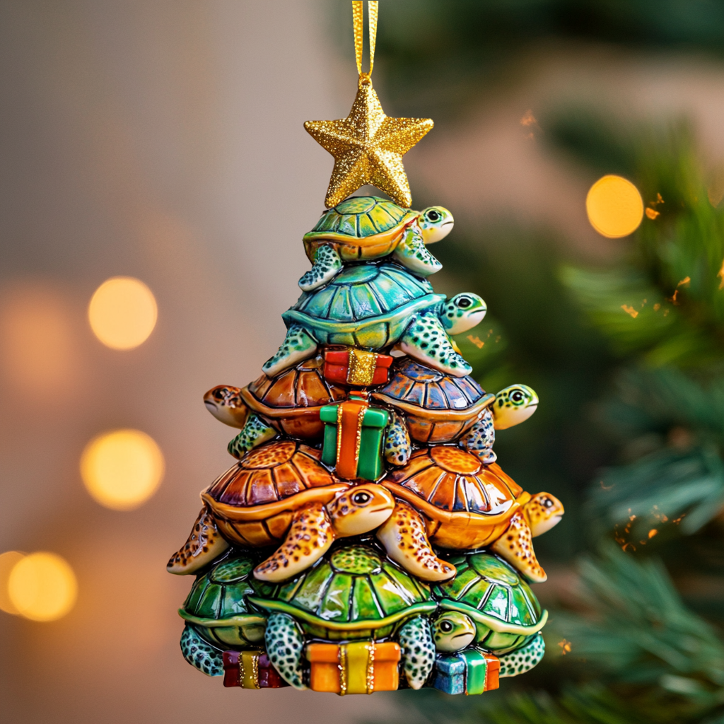 Acrylic Ornament Sea Turtle Christmas Tree Christmas Ornament for Merch Lovers