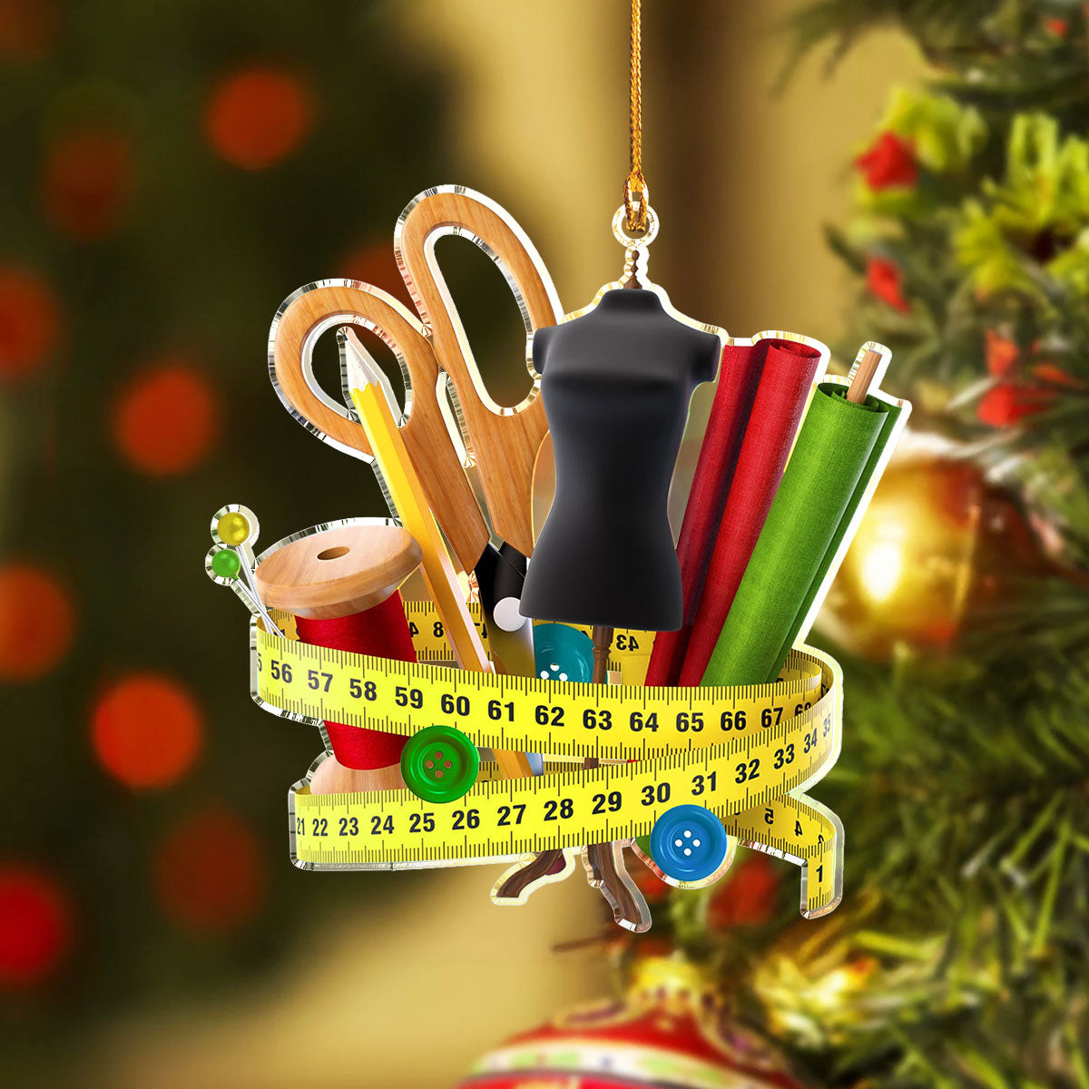 Acrylic Ornament Sew Much Fun Memorable Merch Keepsake