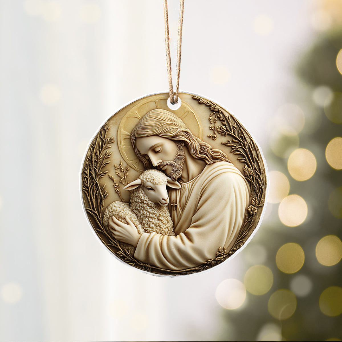 Acrylic Ornament Shepherds Embrace Beautiful Home Ornament Gift