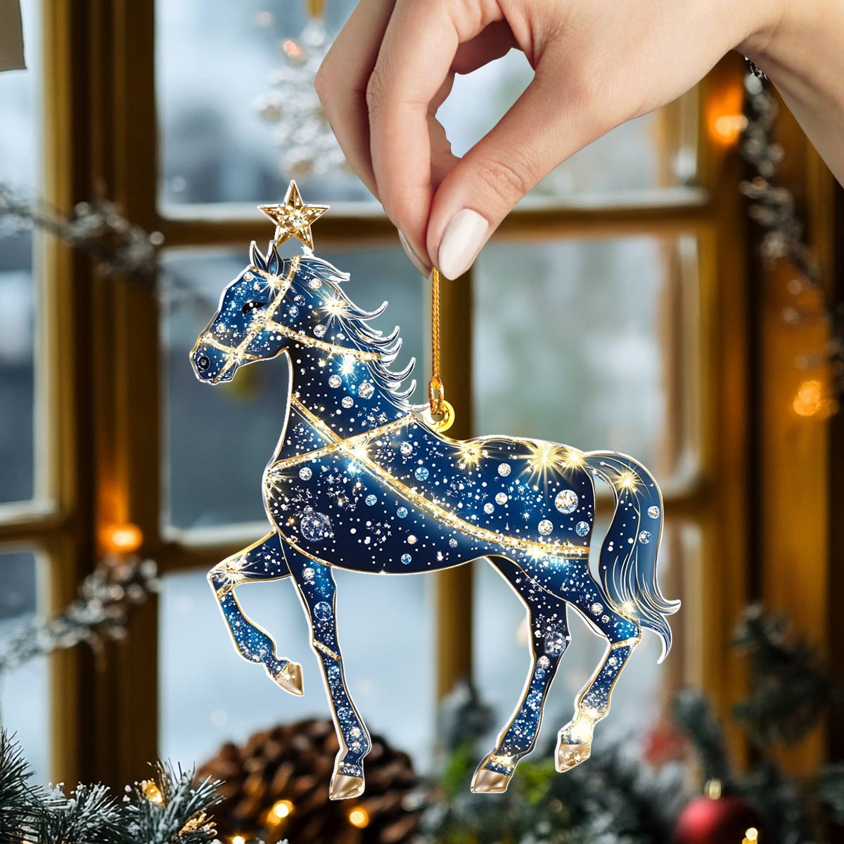 Acrylic Ornament Shimmering Unicorn Christmas Joyful Tree Ornament Collection