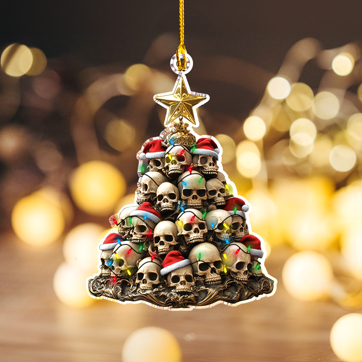 Acrylic Ornament Skull Lover Christmas Tree Magical Christmas Spirit Ornament