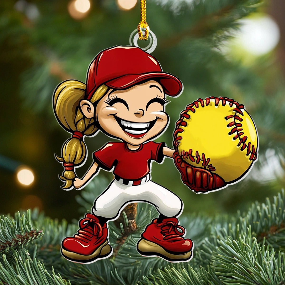 Acrylic Ornament Softball Superstar Spark Unique Merch Gift Idea Perfect Holiday Tree Decoration