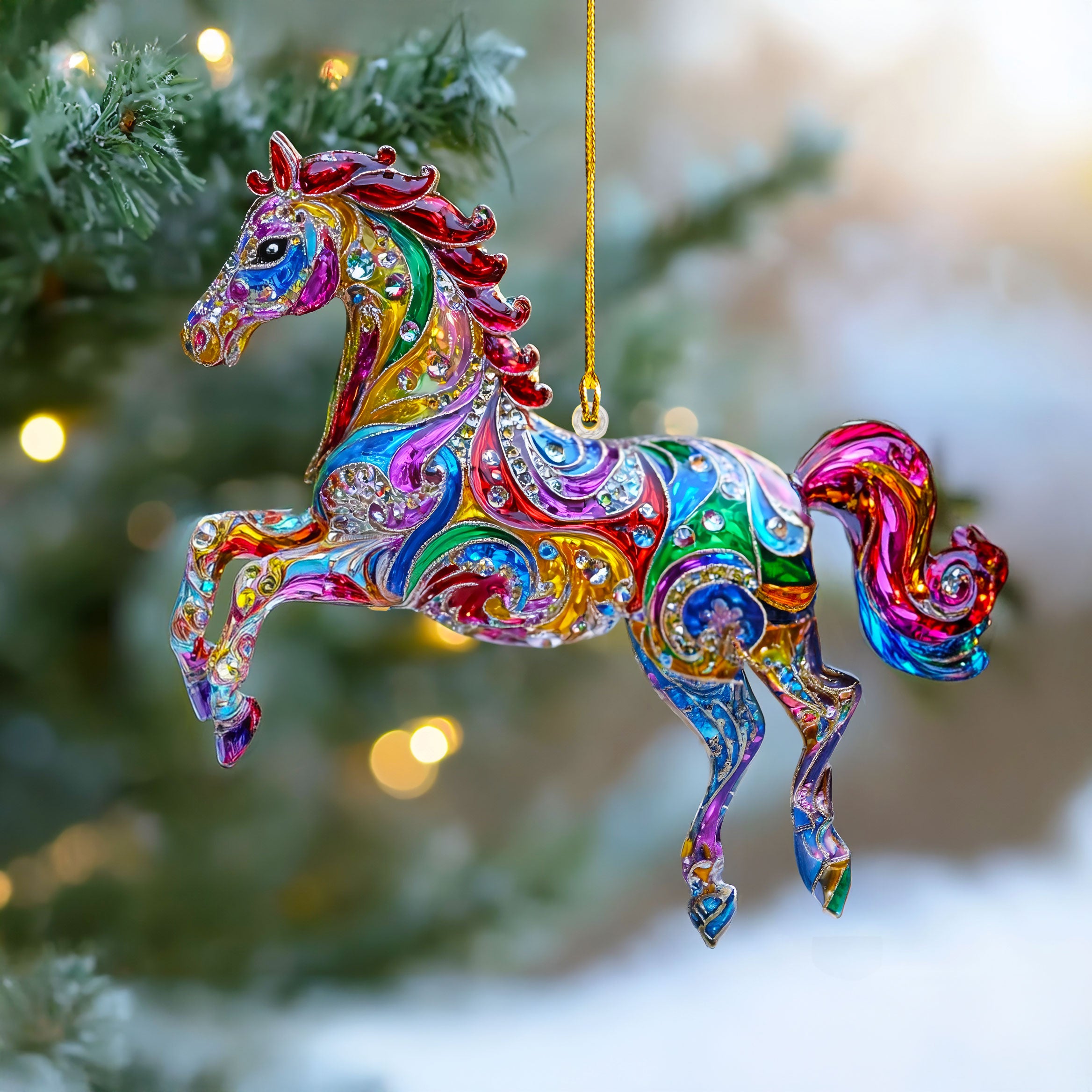Acrylic Ornament Sparkle Horse Perfect Merch Gift Idea