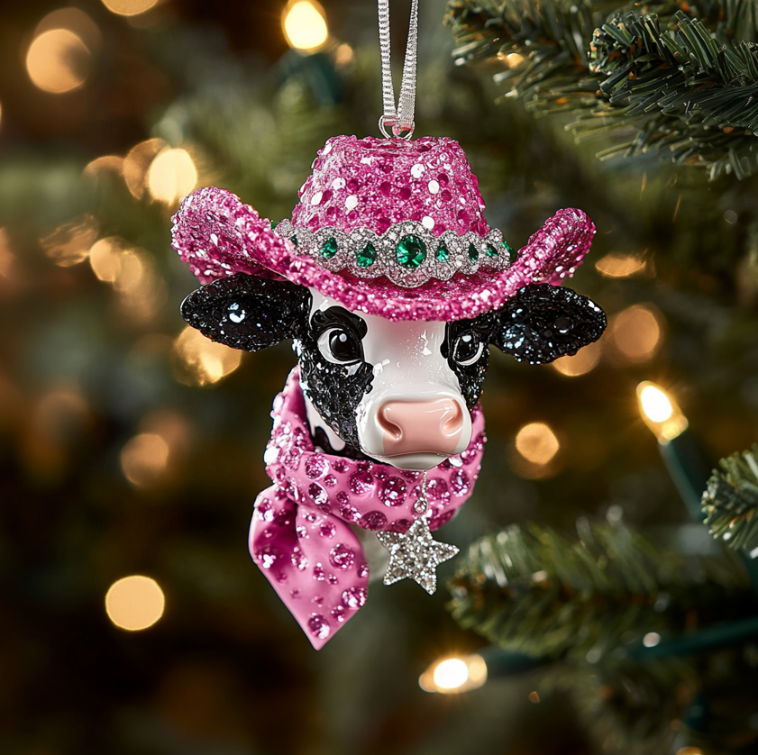 Acrylic Ornament Sparkling Cowgirl Holiday Christmas Ornament for Merch Lovers