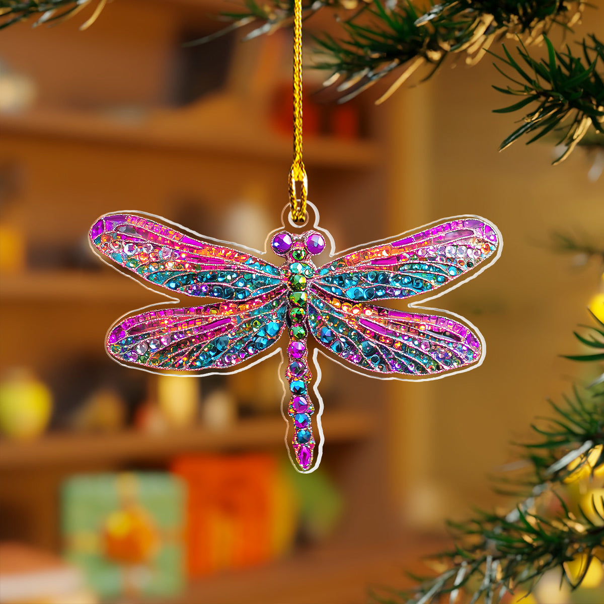 Acrylic Ornament Sparkling Dragonfly Collection Lovely Ornament Gift For Him